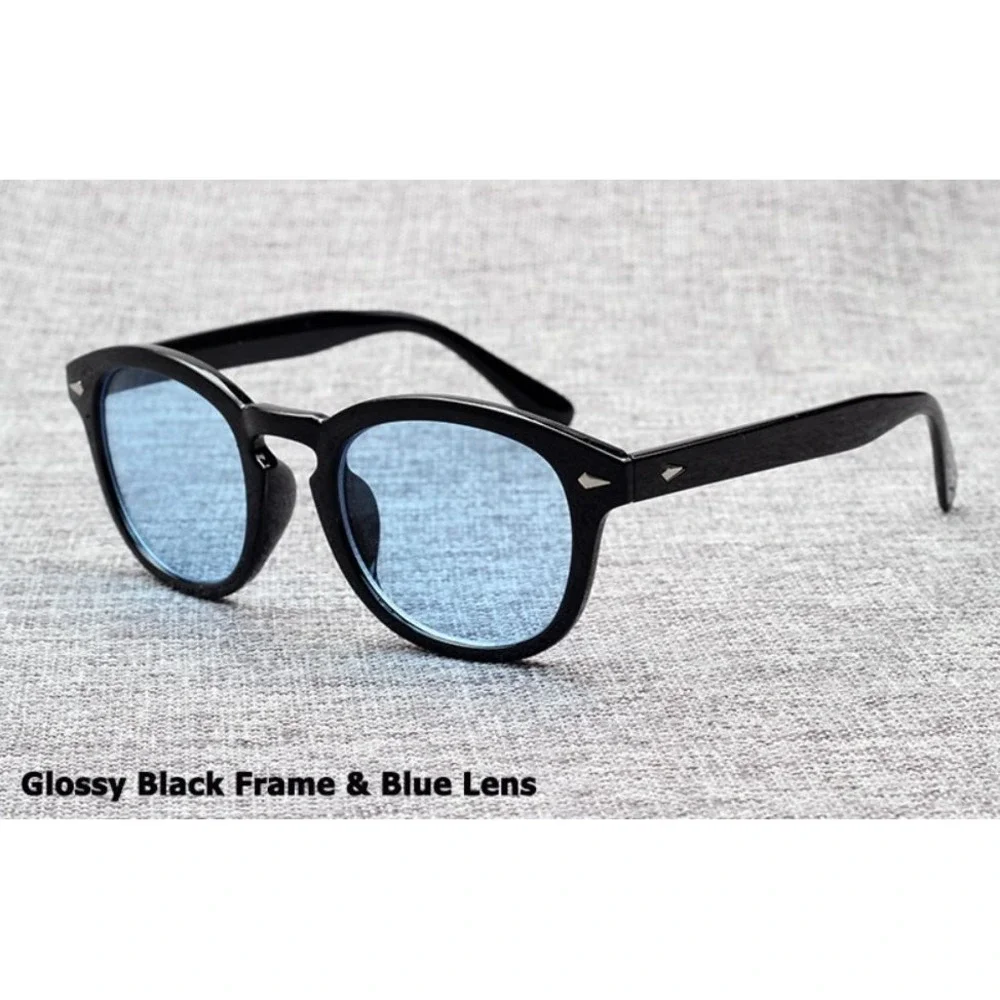 Kids Round Sunglasses  Frame Light‎ Blue Lens Fashion Sun Protection Boys Girls
